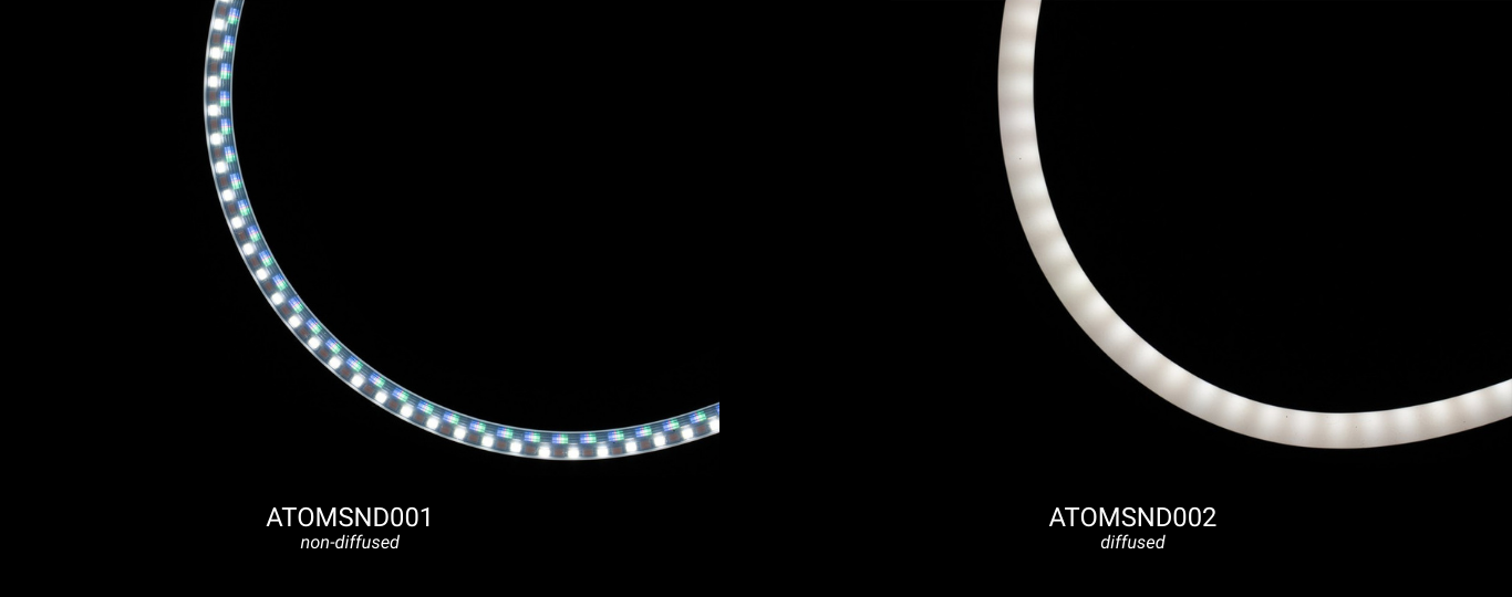 Non Diffused vs Diffused Sun Dragon LED Rope Light